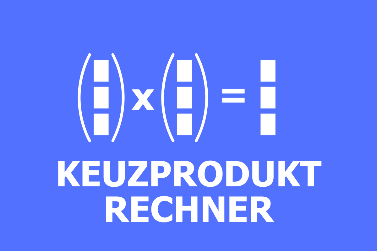 Kreuzprodukt Rechner (mit Vektoren)